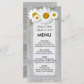 Rustikales Hochzeitsmenü2 Menükarte (Vorne/Hinten)