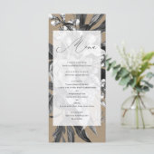 Rustikales Hochzeitsmenü der Kraft Menükarte (Stehend Vorderseite)