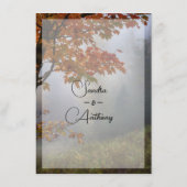 Rustikales Hochzeitsmenü im Herbst Menükarte (Rückseite)