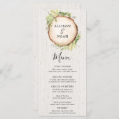 Rustikales Hochzeitsmenü mit Wald und Grün Programm (Vorne/Hinten)