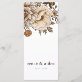 Rustikales Hochzeitsmenü, Vintages Boho-Menü Menükarte (Rückseite)