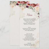 Rustikales Hochzeitsmenü von Boho Menükarte (Vorne/Hinten)