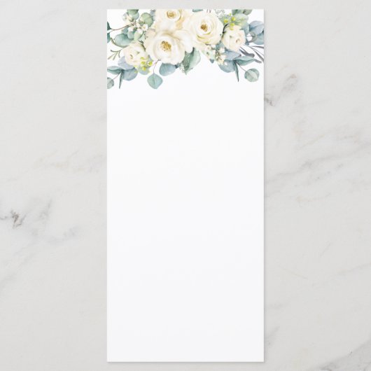 Rustikales Hochzeitsmenü von Elfenbein Programm (Rückseite)