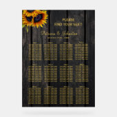 Rustikales Hochzeitspanorchester aus Blumenholz Acrylschild (Vorderseite)