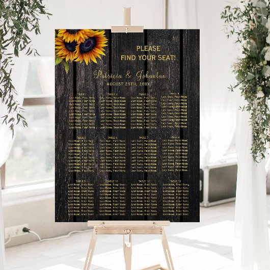 Rustikales Hochzeitspanorchester aus Blumenholz Acrylschild