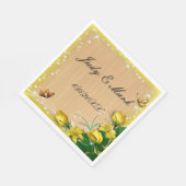 Rustikales Hochzeitspapier aus Holz Serviette (Ecke)