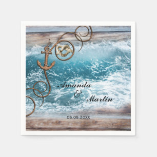 Rustikales Hochzeitspapier Napkins Serviette