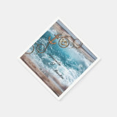 Rustikales Hochzeitspapier Napkins Serviette (Ecke)