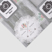 Rustikales Hochzeitspapier Seidenpapier (Detail)