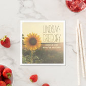 rustikales Hochzeitspapier - SONNENBLUMEN Serviette (Beispiel)