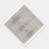 Rustikales Hochzeitsparty Light Wood Country Serviette (Ecke)