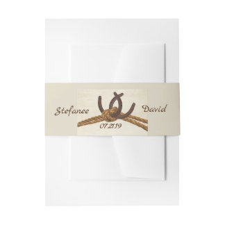 Rustikales Hochzeitspazierenband Einladungsbanderole