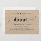 Rustikales Hochzeitspazierengehen glücklich immer Einladung (Vorderseite)