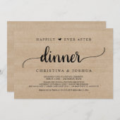 Rustikales Hochzeitspazierengehen glücklich immer Einladung (Vorne/Hinten)