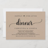 Rustikales Hochzeitspazierengehen glücklich immer  Einladung (Vorderseite)