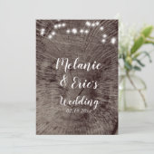 Rustikales Hochzeitspazierprogramm Einladung (Stehend Vorderseite)