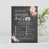 Rustikales Hochzeitspazierspiel Foto Scavenger Hun Einladung (Stehend Vorderseite)