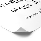 Rustikales Hochzeitspersonal Poster (Ecke)