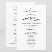Rustikales Hochzeitsprogramm (Vorne/Hinten)