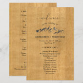 Rustikales Hochzeitsprogramm (Vorne/Hinten)