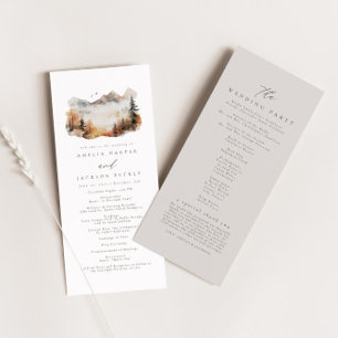 Rustikales Hochzeitsprogramm