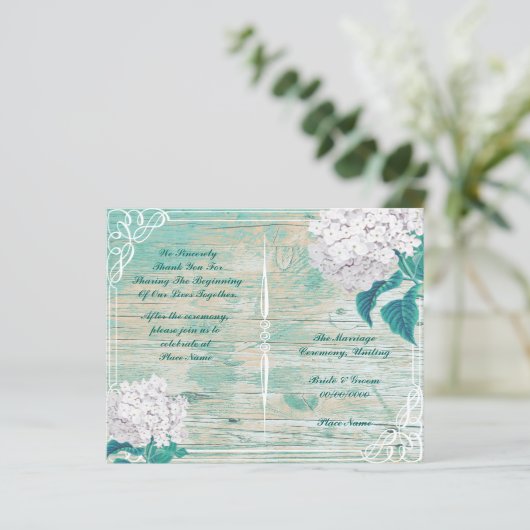 rustikales Hochzeitsprogramm (Stehend Vorderseite)