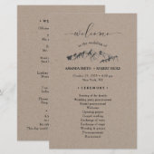 Rustikales Hochzeitsprogramm (Vorne/Hinten)