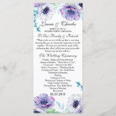 Rustikales Hochzeitsprogramm Anemone Wasserfarbe B Programm (Vorderseite)