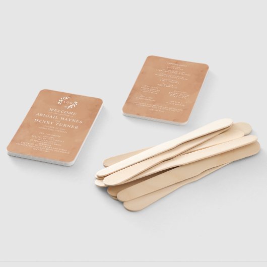 Rustikales Hochzeitsprogramm Fächer (Non-assembled)