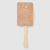 Rustikales Hochzeitsprogramm Fächer (Vorderseite)