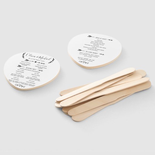 Rustikales Hochzeitsprogramm Fächer (Non-assembled)