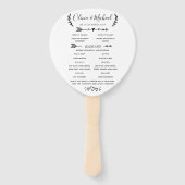 Rustikales Hochzeitsprogramm Fächer (Vorderseite)