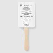 Rustikales Hochzeitsprogramm Fächer (Rückseite)