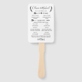 Rustikales Hochzeitsprogramm Fächer (Vorderseite)