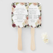 Rustikales Hochzeitsprogramm Fächer (Vorne und Hinten)