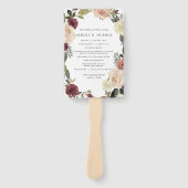 Rustikales Hochzeitsprogramm Fächer (Vorderseite)