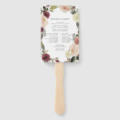 Rustikales Hochzeitsprogramm Fächer (Rückseite)