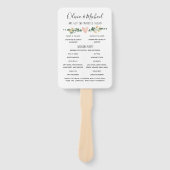 Rustikales Hochzeitsprogramm Fächer (Vorderseite)