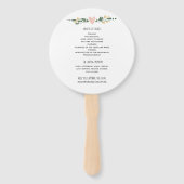 Rustikales Hochzeitsprogramm Fächer (Rückseite)