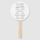 Rustikales Hochzeitsprogramm Fächer (Vorderseite)