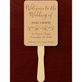 Rustikales Hochzeitsprogramm Fächer