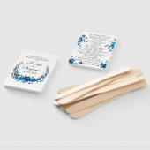 Rustikales Hochzeitsprogramm Fan Blue Watercolor B Fächer (Non-assembled)