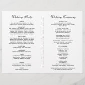 Rustikales Hochzeitsprogramm für Burgunder Blush P (Hinten)