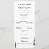 Rustikales Hochzeitsprogramm für die Bergwald-Hoch Programm (Rückseite)