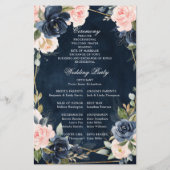 Rustikales Hochzeitsprogramm für die geometrische  (Rückseite)