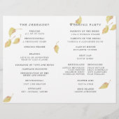 Rustikales Hochzeitsprogramm für die Herbstkapelle (Rückseite)