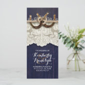 Rustikales Hochzeitsprogramm für die Hochzeitsreis Programm (Stehend Vorderseite)