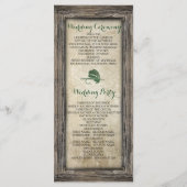 Rustikales Hochzeitsprogramm für Gerahmte Fischere Programm (Rückseite)