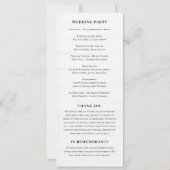 Rustikales Hochzeitsprogramm für Grünpflanzen Einladung (Rückseite)