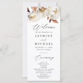 Rustikales Hochzeitsprogramm für Herbst (Vorderseite)